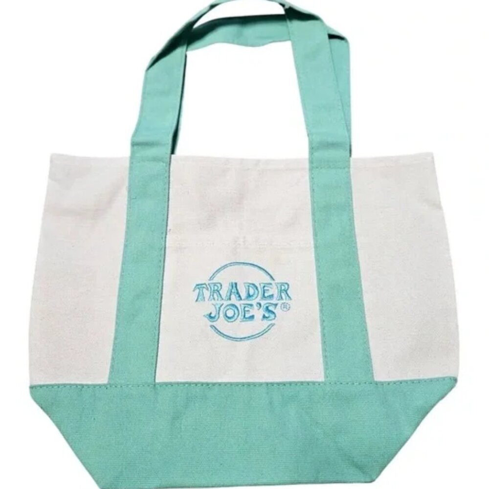 Trader Joe's Mini Tote Bag - Mint Green